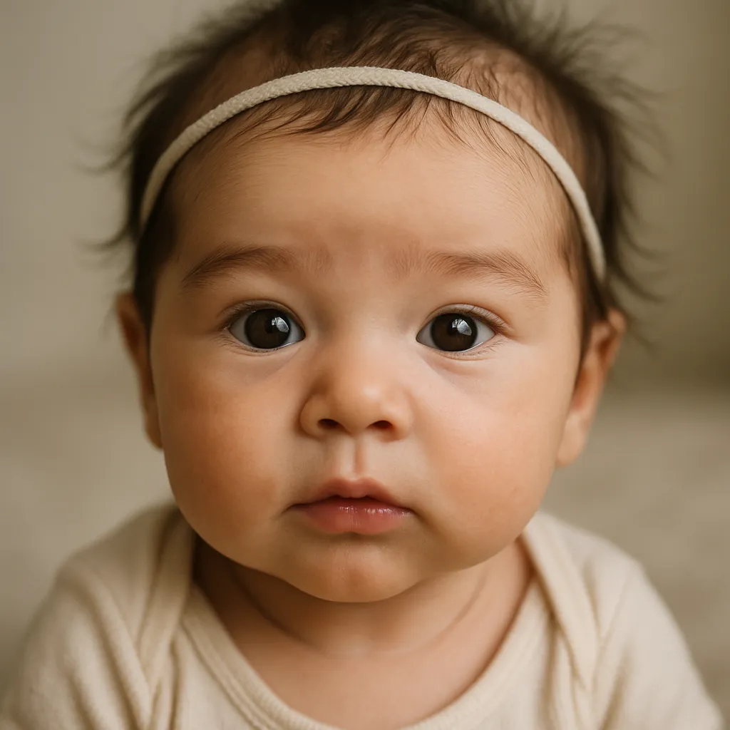 AI-generated sample baby portrait, third of four different results