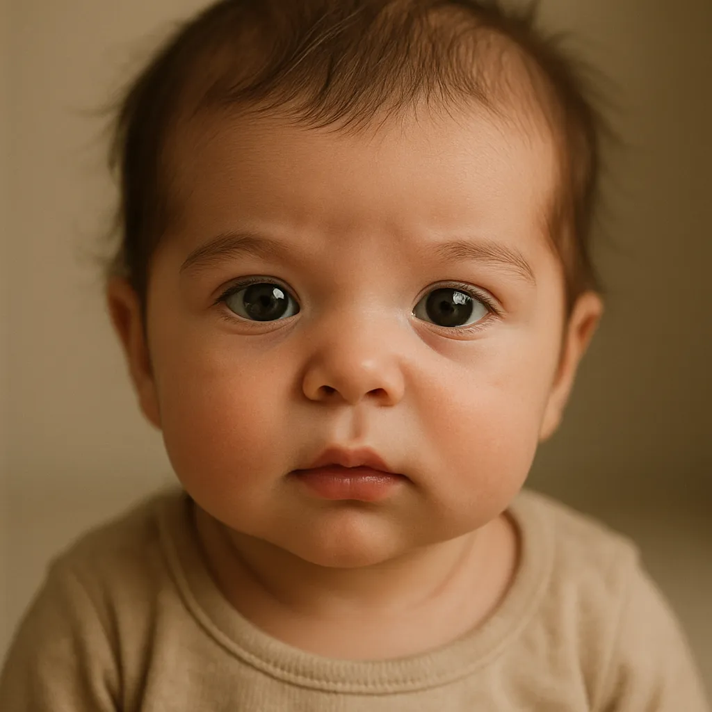 AI-generated sample baby portrait, fourth of four different results